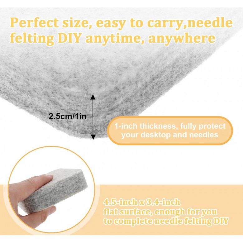 Sodeno Wool Needled Felting Pad Needle Felting Mat 4.6 * 3.4'' Sodeno Wool Needled Felting Pad Needle Felting Mat 4.6 * 3.4''