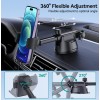 USAMS Car Phone Holder Mount, [Military-Grade Suction & Super Sturdy Base] 3 in 1 Universal Phone Mount for Car Dashboard Windshield Air Vent Car Mount for iPhone Android Smartphone GPS Navigator 