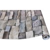 SODENO   Peel and Stick Faux Textured Stone Wall Look Removable Wallpaper for Home Decoration 17.7''x236.2