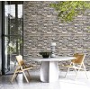 SODENO   Peel and Stick Faux Textured Stone Wall Look Removable Wallpaper for Home Decoration 17.7''x236.2