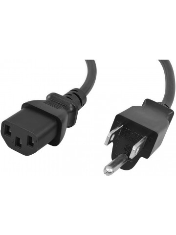 IFEART Standard 3ft 10 Amps 125 Volts Black 3 Prong AC Power Cord Cable for Electronics, TV, Computer, Printer, Radio, Monitor, Laptop, Samsung, Dell, Vizio, LG, Asus