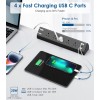 IFEART Desk Clamp Power Strip USB C,40W Total Fast Charging Station,4 PD 20W USB C Ports,Desk Edge Mount Surge Protector,5 Outlets,Fit 1.96" Tabletop Edge