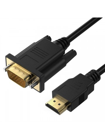 IFEART HDMI to VGA Cable 6 Feet, Computer HDMI to VGA Monitor Cable 1080P@60Hz Video Cord (Male to Male) Compatible for Computer, Desktop, Laptop
