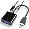 IFEART HDMI to VGA Adapter, HDMI-VGA 1080P Converter with 3.5mm Audio Jack and USB Power Supply for HDMI Laptop, PC, PS4, Blue Ray Player, Raspberry Pi, Xbox to VGA Monitor, Projector