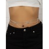 Rhinestone Decor Waist Chain