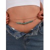 Turquoise Decor Waist Chain