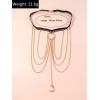 Moon Heart Charm Layered Thigh Chain